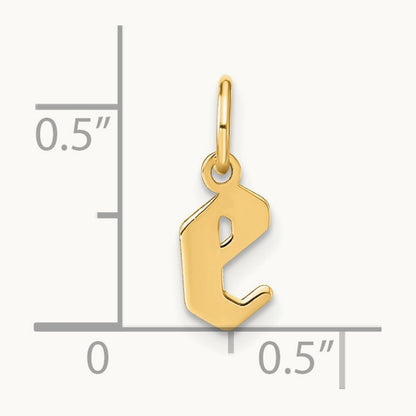Lowercase Initial Pendant, 14K Yellow Gold