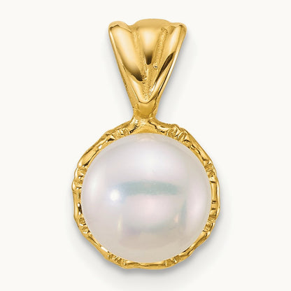 Polished 7- Button Freshwater Cultured Pearl Pendant, 14K