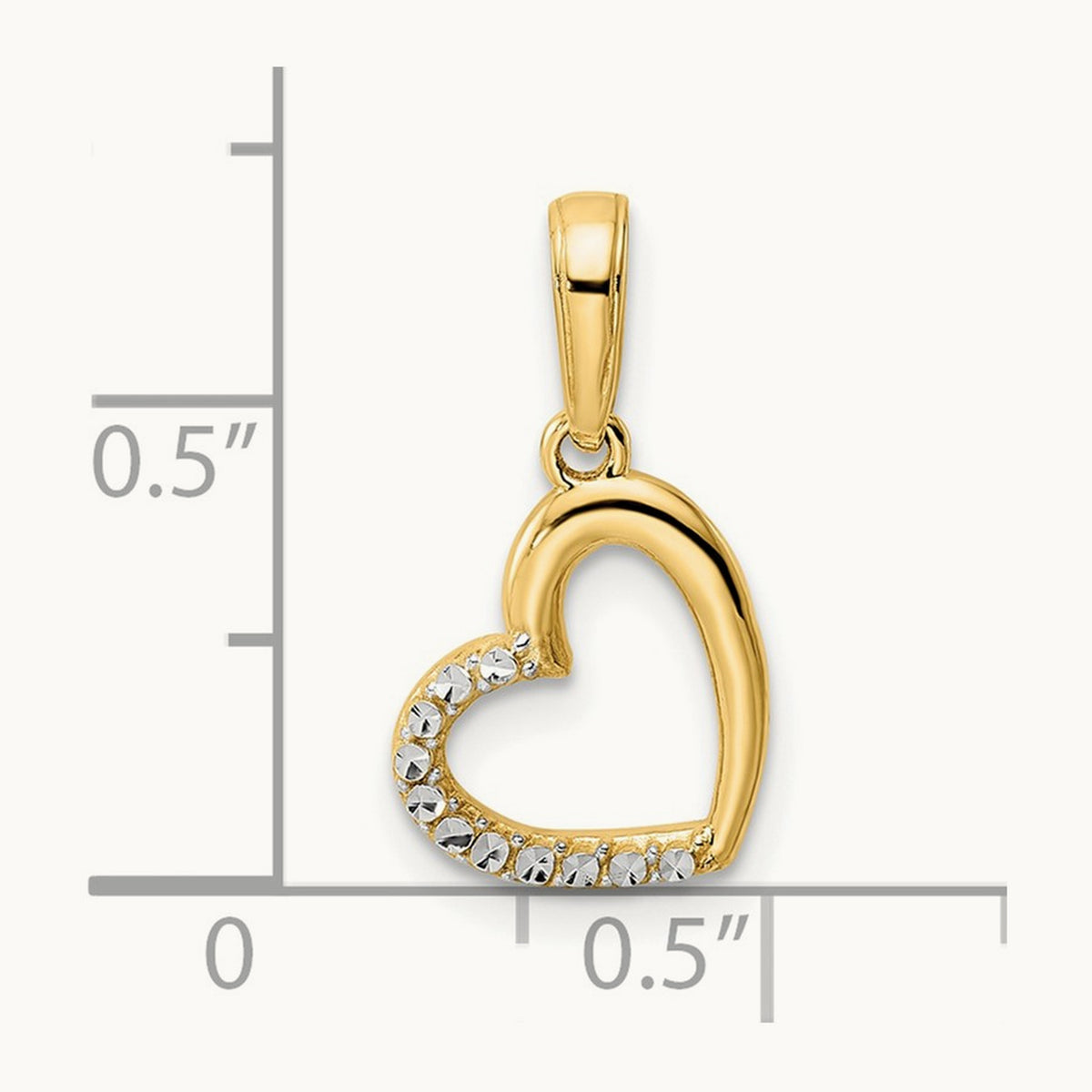 and Diamond-cut Heart Pendant — photo set