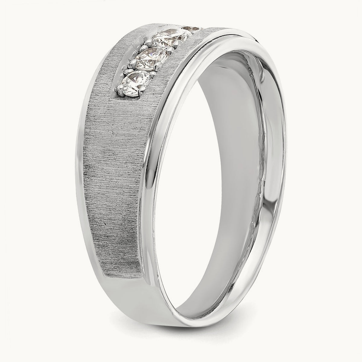 5 Stone Men's Ring, 0.50 ct tw Lab-Grown Diamond