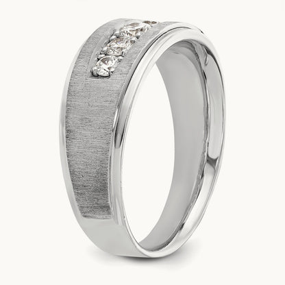 5 Stone Men's Ring, 0.50 ct tw Lab-Grown Diamond