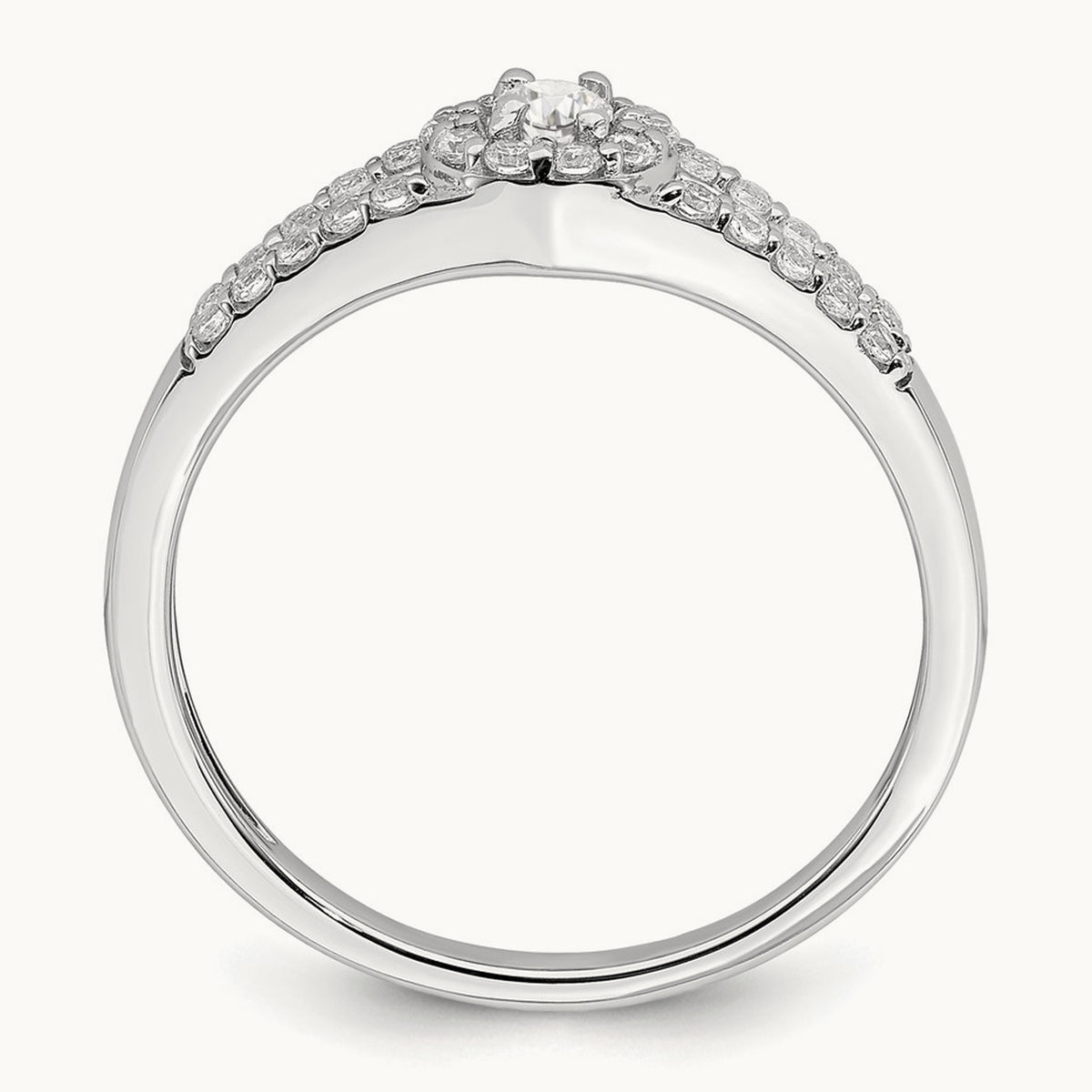 Round Halo Engagement Ring — VS/SI (Great), 7