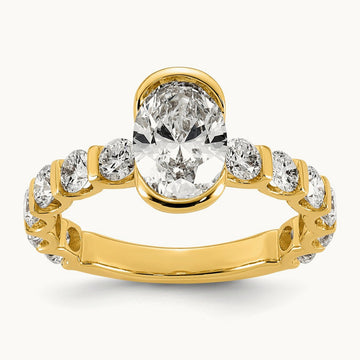 Oval Center Ring, 2.75 ct tw Lab-Grown Diamond