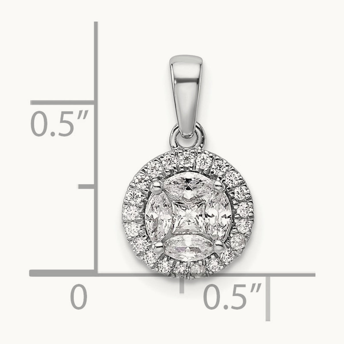 Halo Pendant, 0.50-1.00 ct tw Lab-Grown Diamond