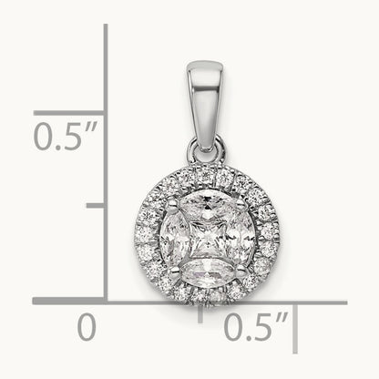Halo Pendant, 0.50-1.00 ct tw Lab-Grown Diamond