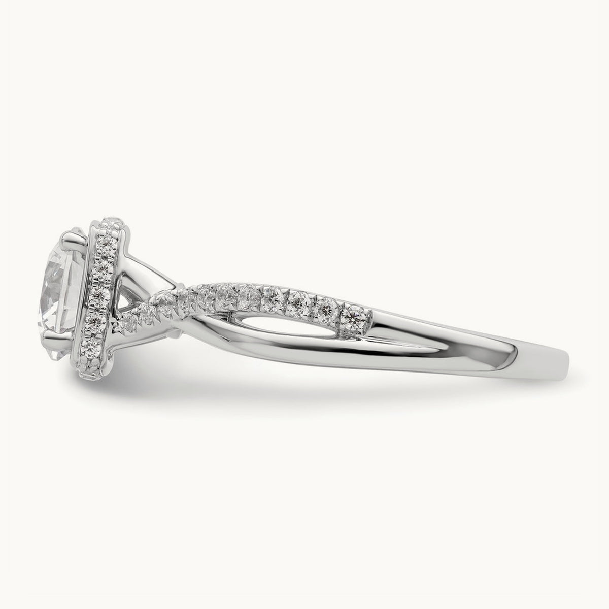Halo Round Semi-Mount Engagement Ring, 0.25 ct tw