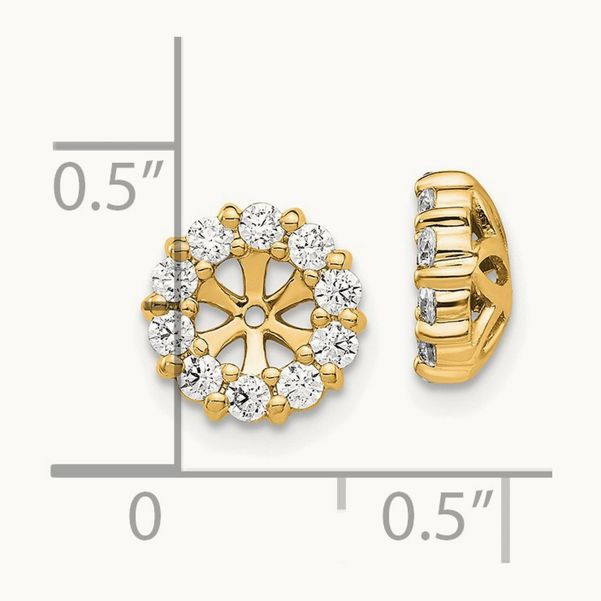 Diamond Earring Jackets, 14K