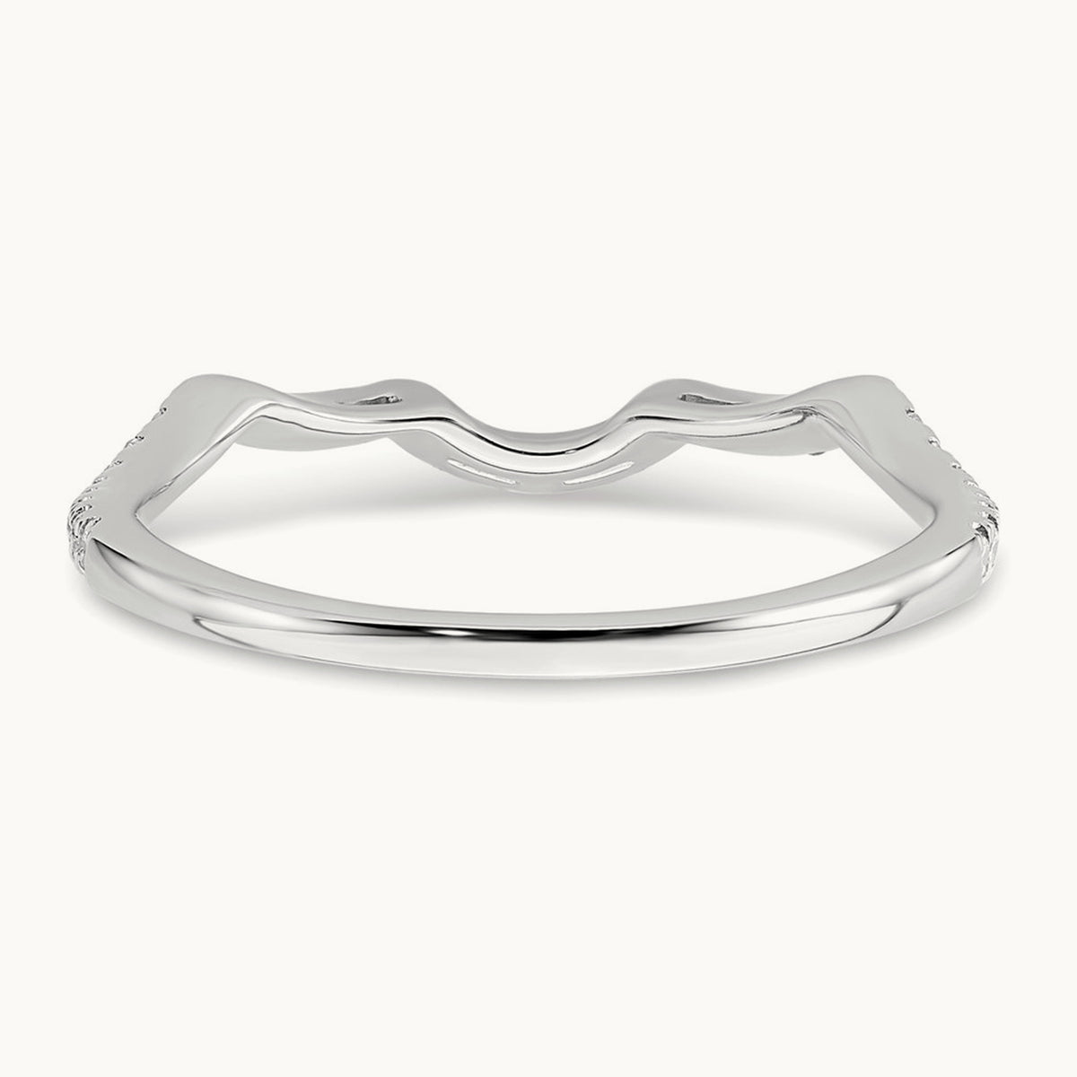 Diamond Wedding Band, 14K White Gold