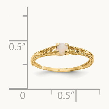 Madi K Opal Birthstone Baby Ring, 3mm, 14K