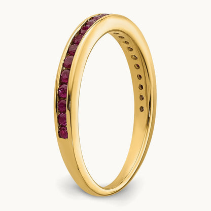 Ruby Band, 2.7 wide — 14K Yellow Gold