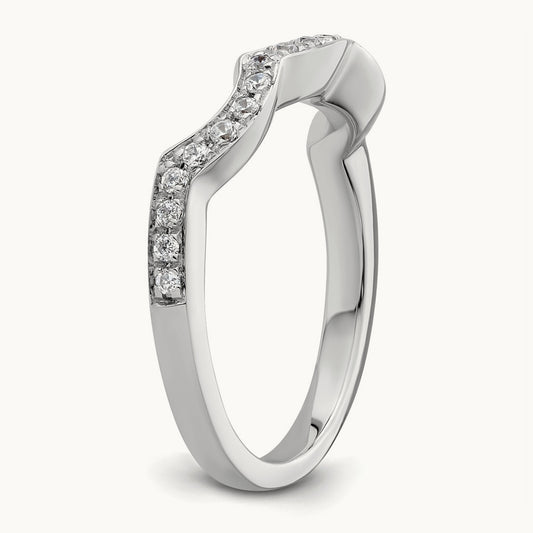 Diamond Wedding Band, 14K White Gold