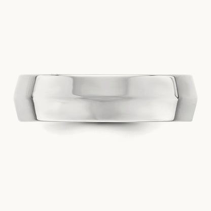 SS Knife Edge Comfort Fit Band, 6mm