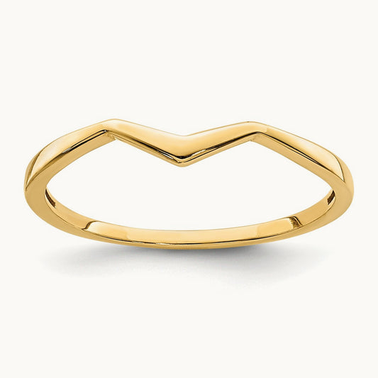 Chevron Ring — 14K Yellow Gold