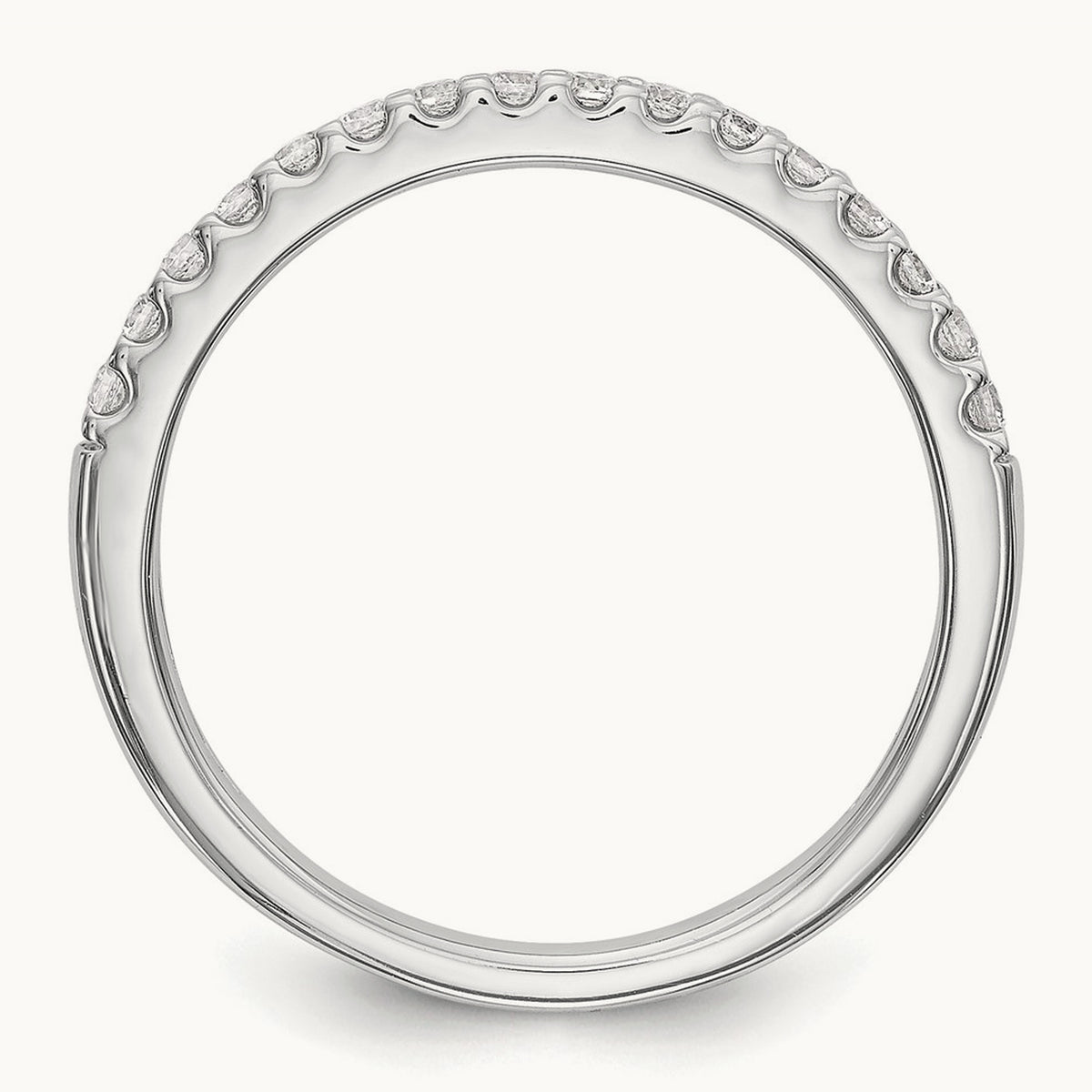 Diamond Wedding Band, 14K White Gold