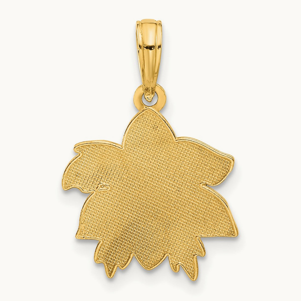 Polished Poinsettia Floral Pendant, 14K