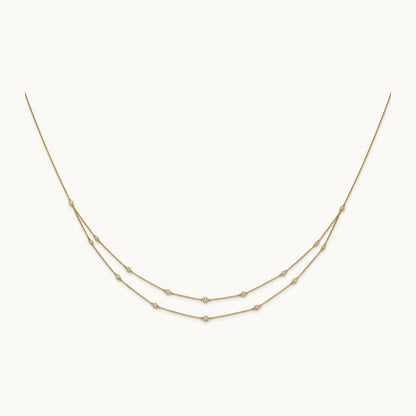 16 Station Necklace, 0.50 ct tw Lab-Grown Diamond — 14K Yellow Gold