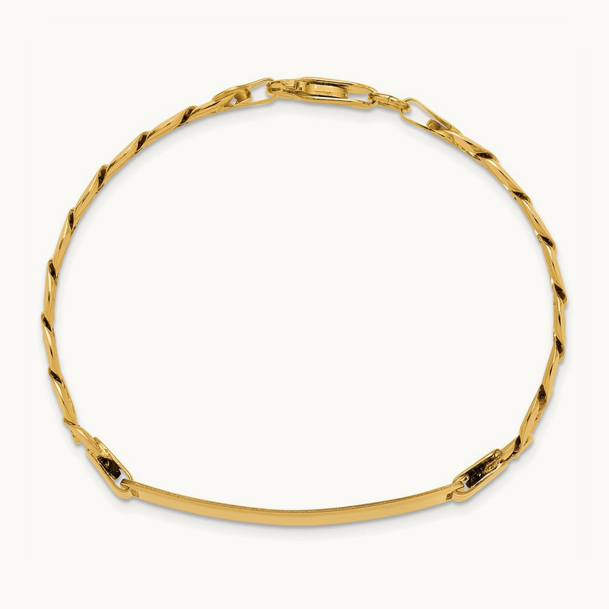 Curb Link ID Bracelet, 14K