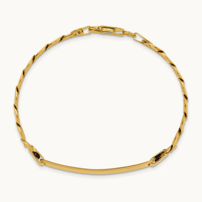 Curb Link ID Bracelet, 14K