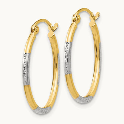 w/ Diamond Cut Oval Hoop Earrings — photo set