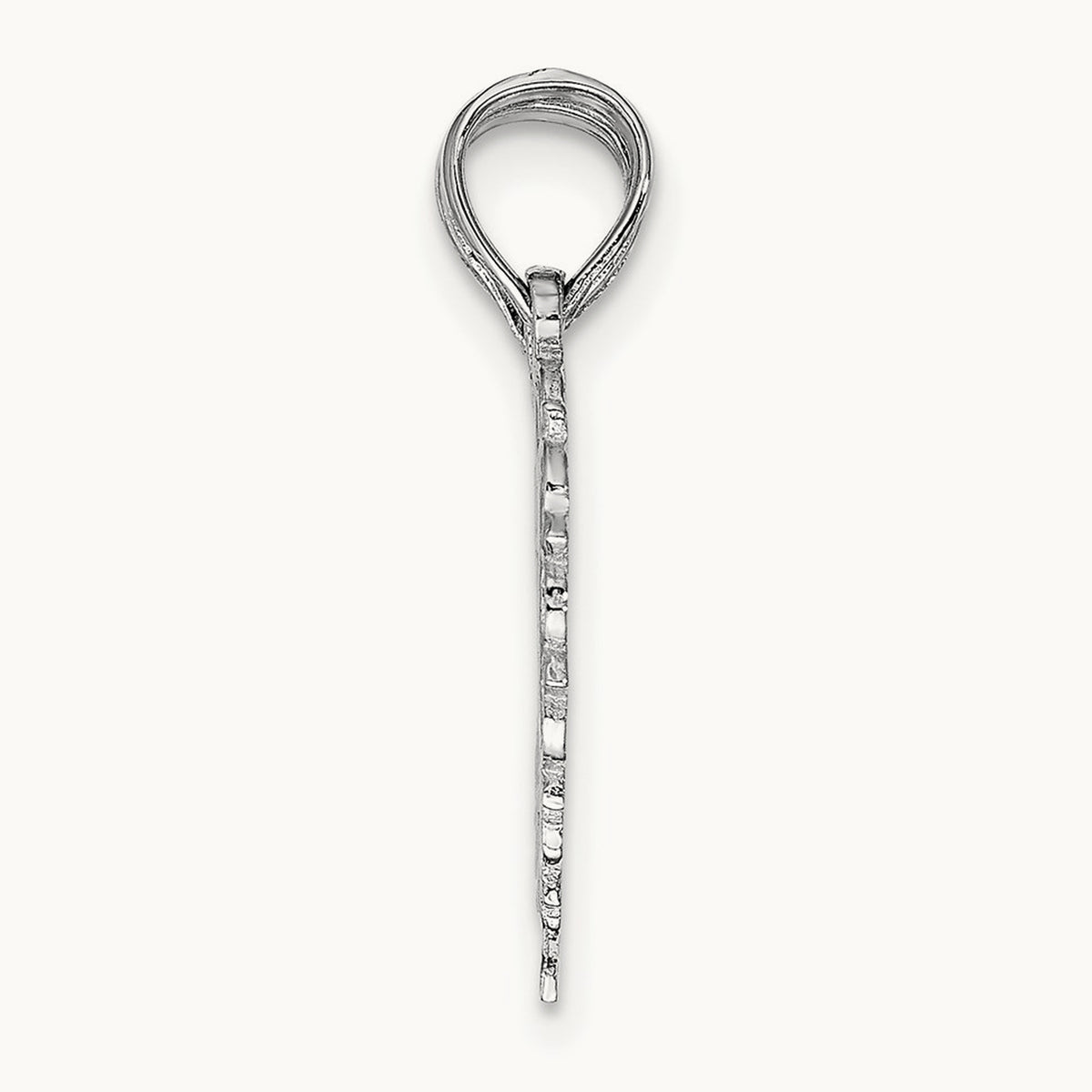 BEST FRIEND 2 Piece Break-Apart Heart Charm — 14K White Gold