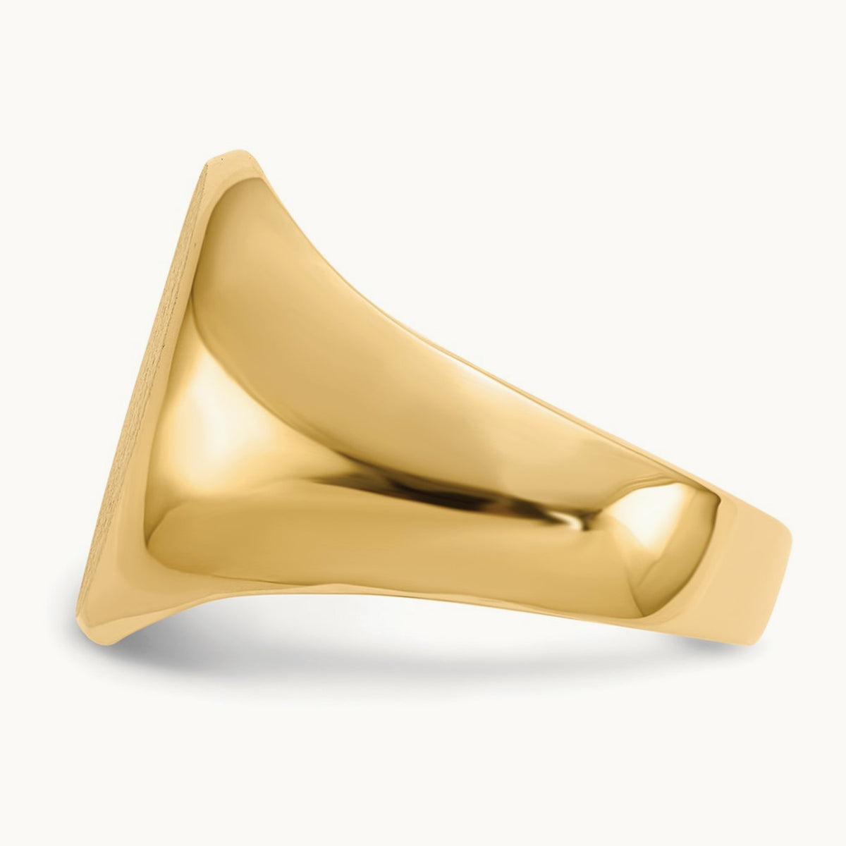 11.5x16. Closed Back Mens Signet Ring, 0mm, 14K
