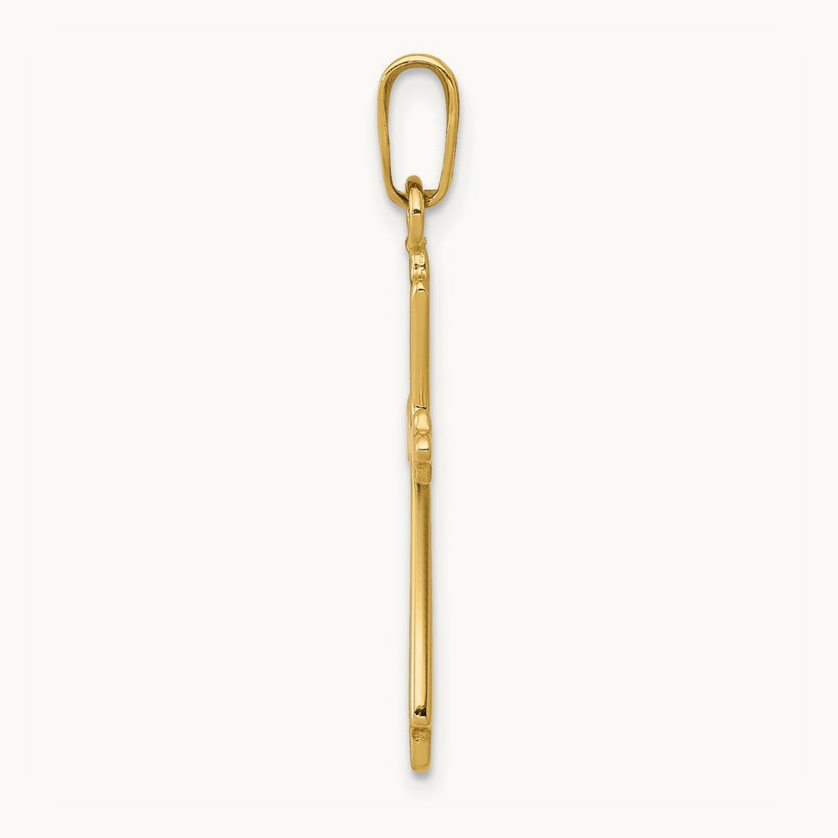 Polished Cross Pendant, 14K