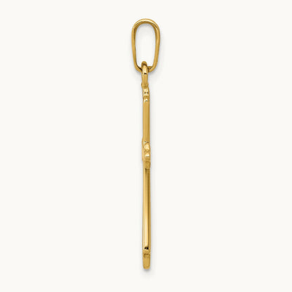 Polished Cross Pendant, 14K