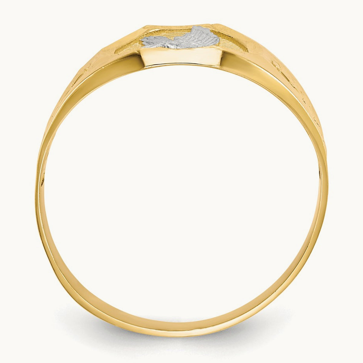 Men's Eagle Ring, 14K with Rhodium