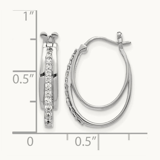 Diamond Hoop Earrings — photo set