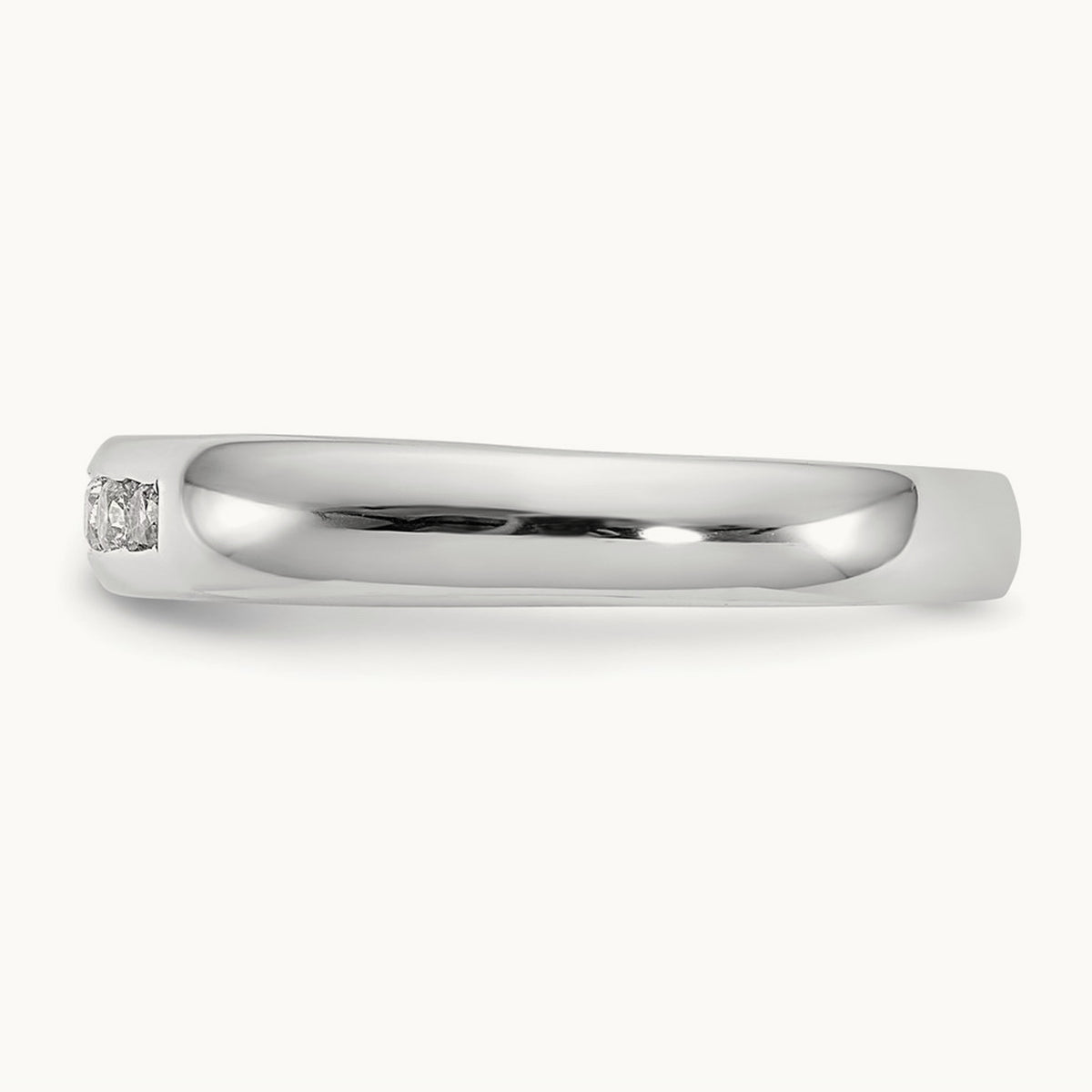 5-Stone Diamond Channel Band, 14K White Gold