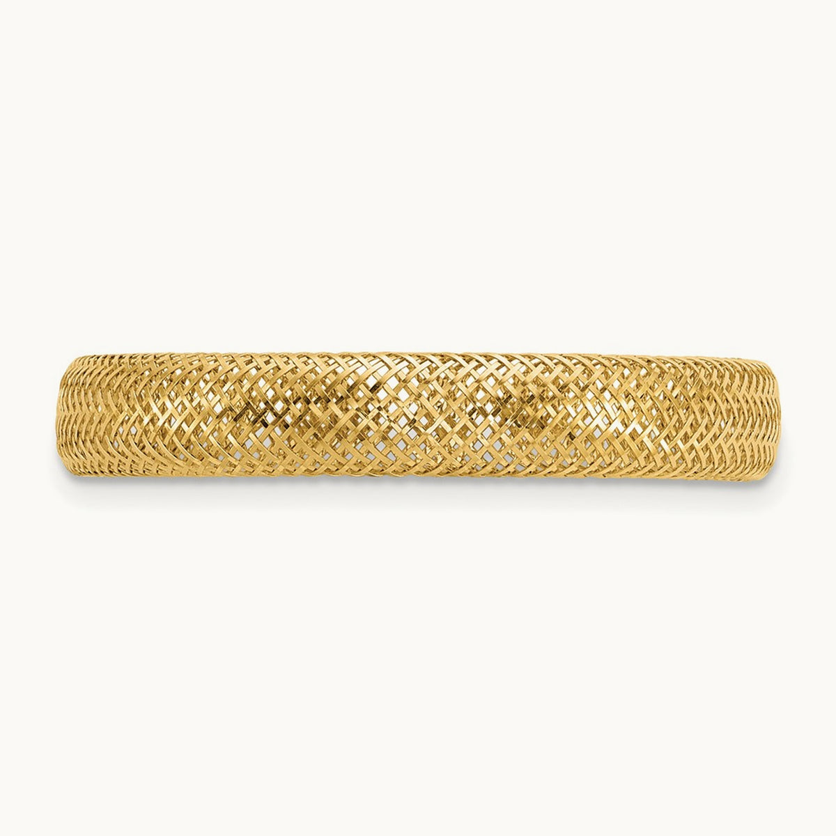 Mesh Stretch Ring — 14K Yellow Gold