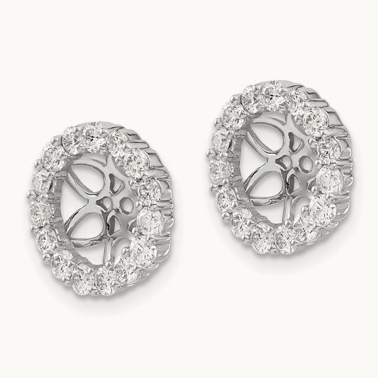 Diamond Earring Jackets, 14K White Gold