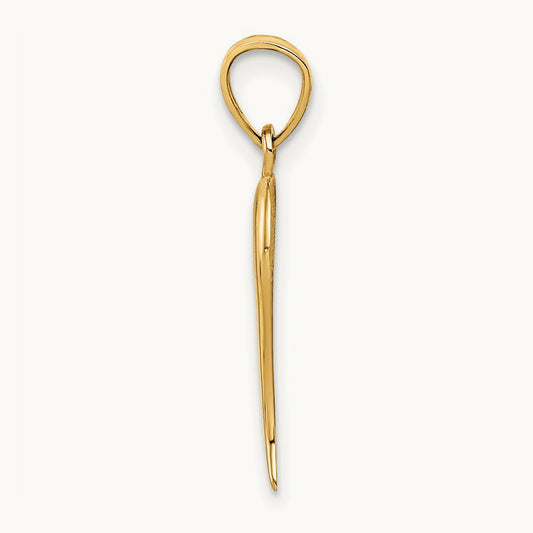 Italian Horn Pendant, 14K