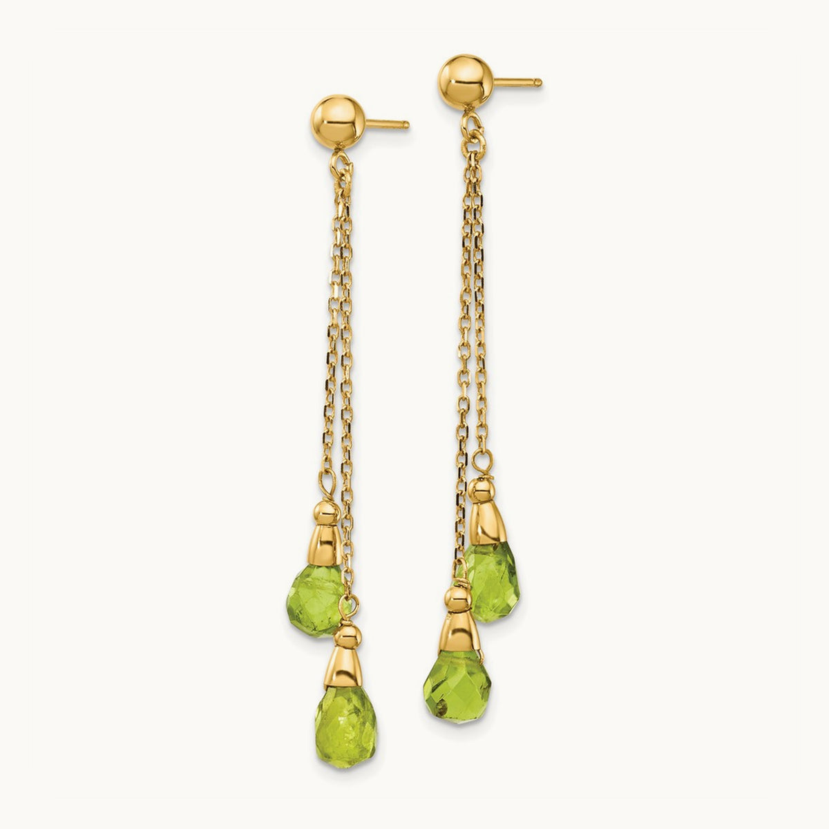 Peridot Dangle Earrings — photo set