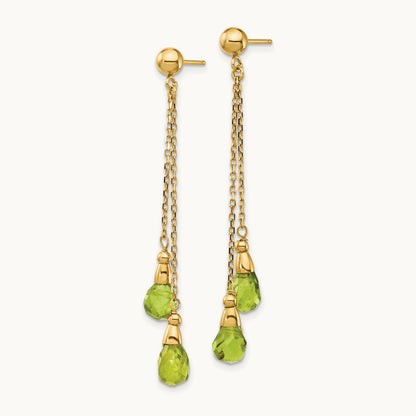 Peridot Dangle Earrings — photo set