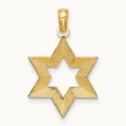 Textured Star Of David Charm — 22.5mm