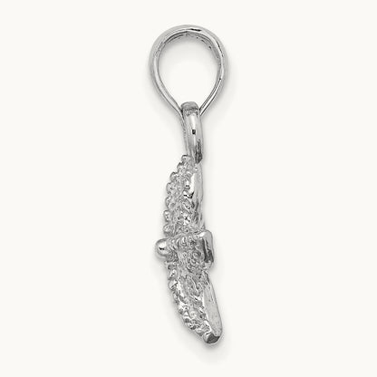 Starfish Charm, 11.9mm wide in 14K White Gold