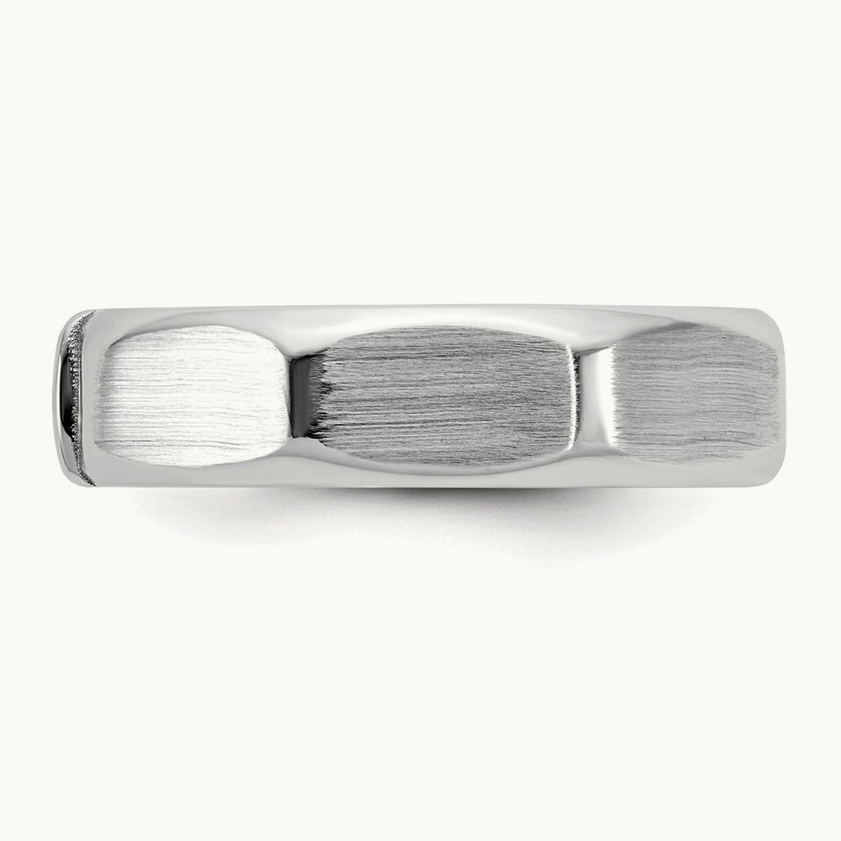 IB Goodman Mens Satin Complete .03ct Diamond Ring, 14K White Gold