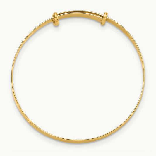 Madi K Polished Expandable Baby Bangle, 14K