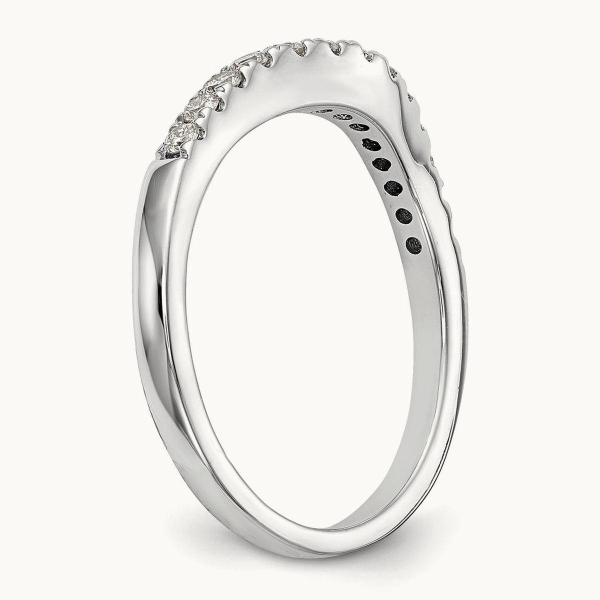 Curved Contour Wedding Band — 1/3 ct, Standard, 7