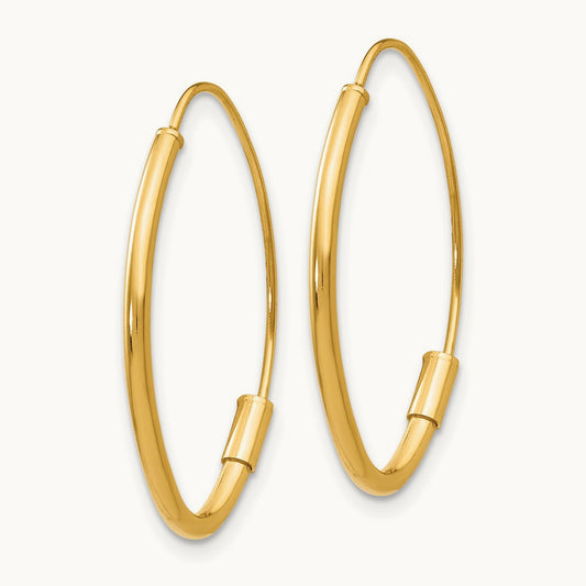 Wire Threader Earrings, 14K