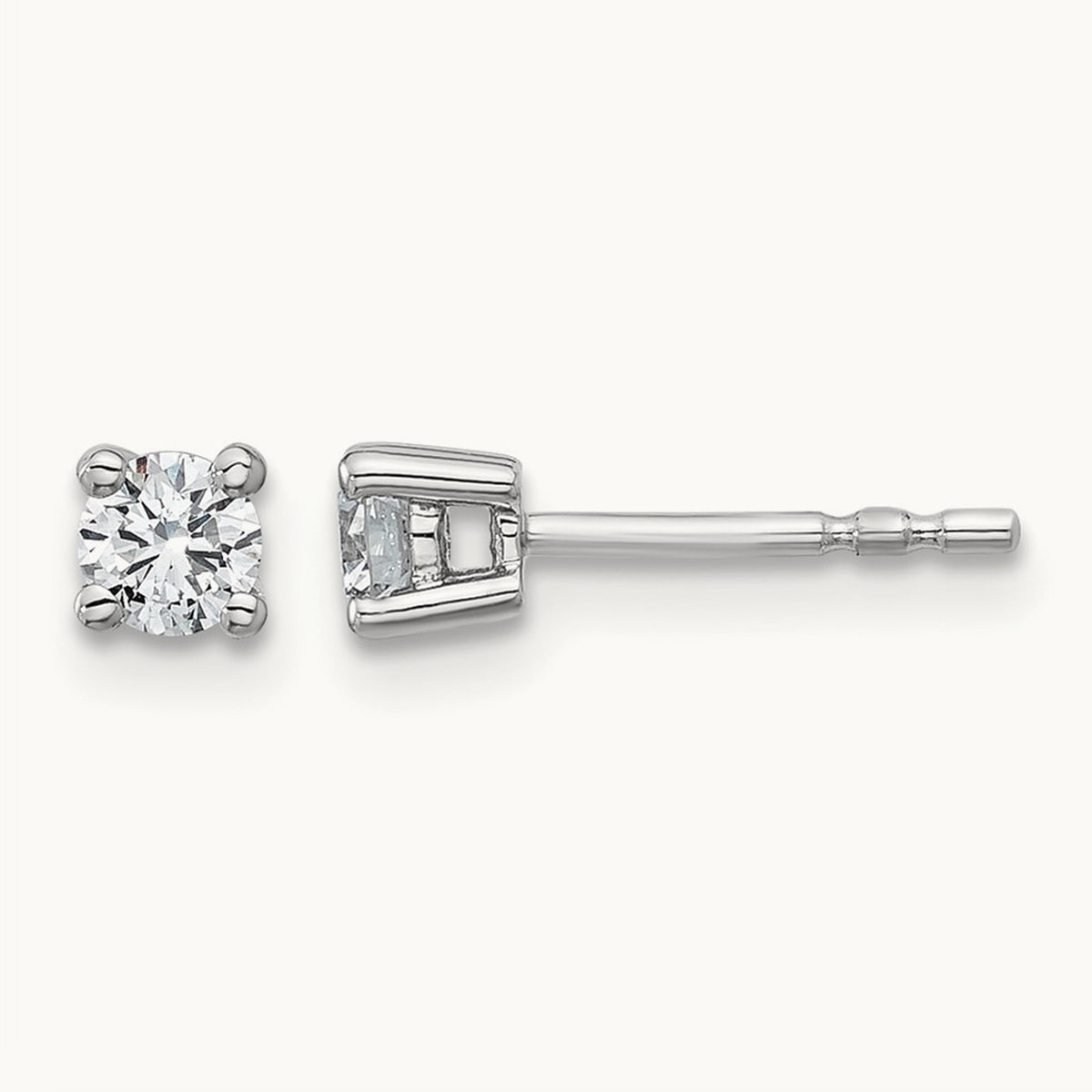 Round Heavyweight Stud Earrings, 0.10-7.00 ct tw Lab-Grown Diamond — 1/3 ct, 18K White Gold