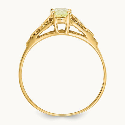 Madi K Synthetic Peridot Ring, 14K