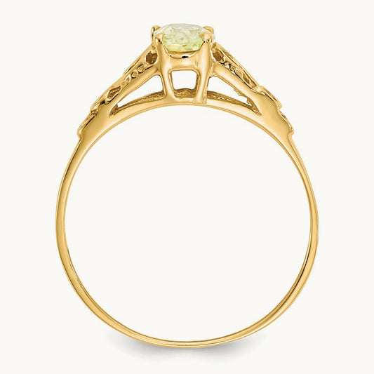 Madi K Synthetic Peridot Ring, 14K