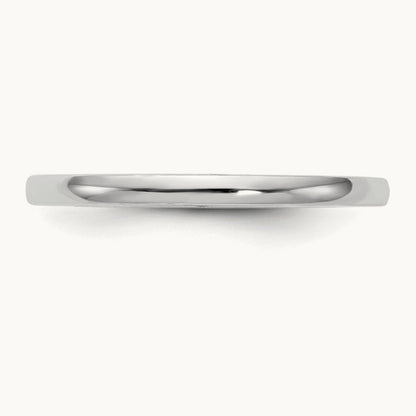 Polished Wedding Band, 14K White Gold