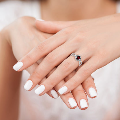 Oval Garnet AA Diamond ring — photo set