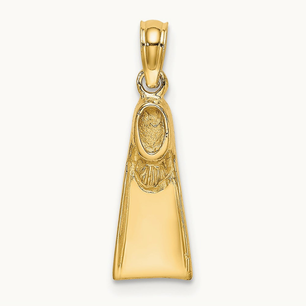 Scuba Flipper Charm — 14K Yellow Gold