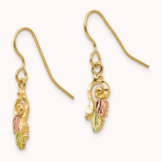 Black Hills Gold Shepherd Hook Earrings