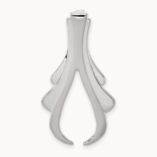 Fits Reg, 8mm Fancy Omega Slide, 6mm, 14K White Gold