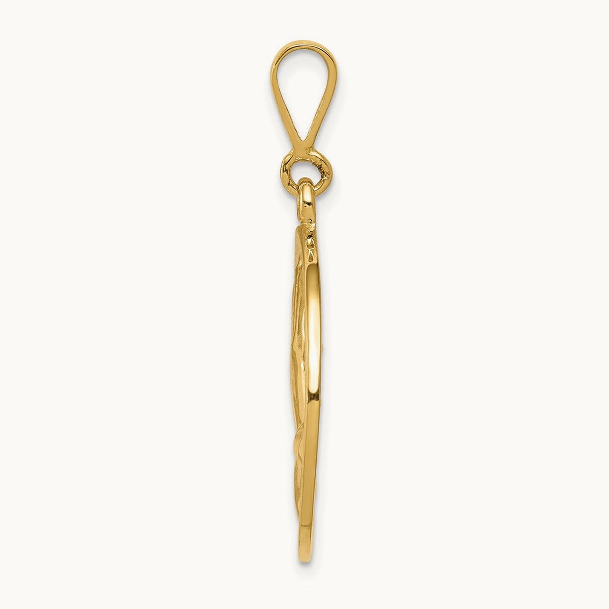 Praying Hands and Serenity Prayer Pendant — 14K Yellow Gold